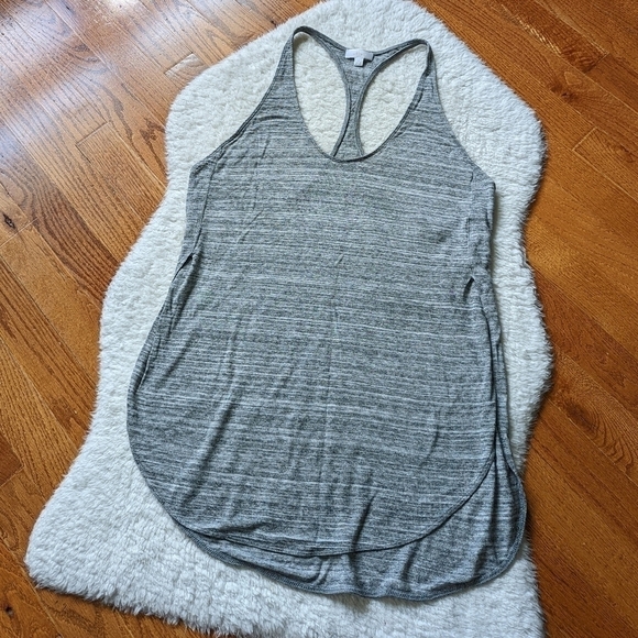 Aritzia Tops - Aritzia wilfred racerback tank with side slits Heather grey medium
